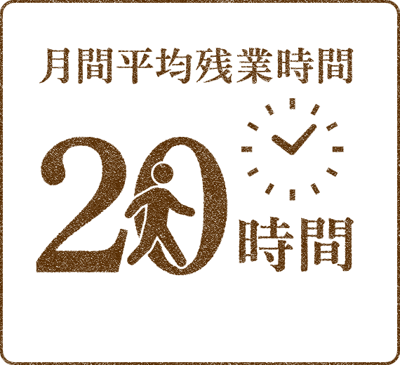 平均残業時間20時間
